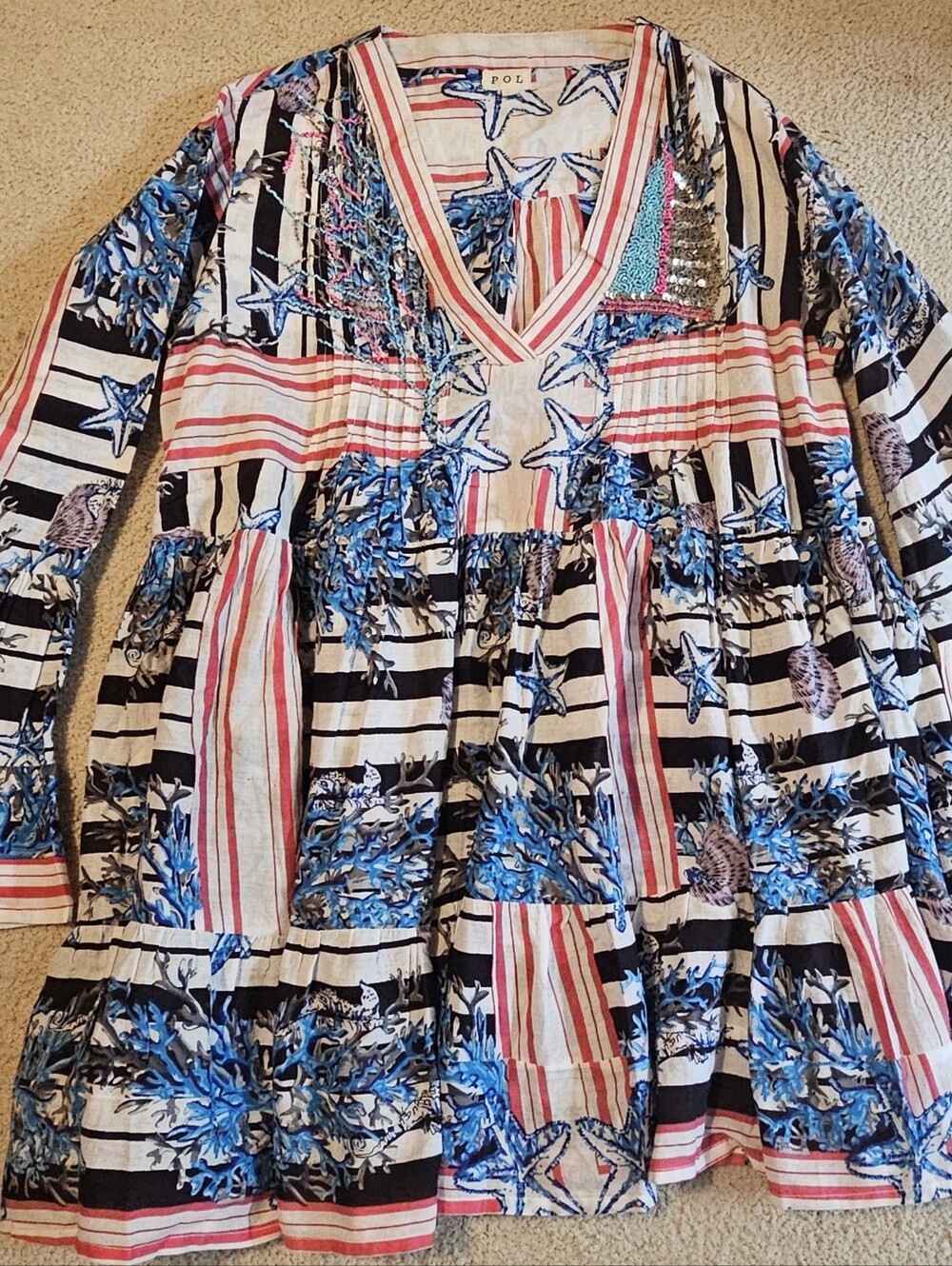 POL dress combines a lightweight, breezy feel with intricate,artsy embellishment - Picture 8 of 12